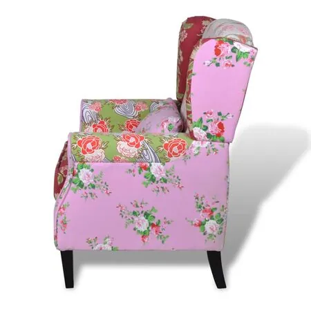  Fotoliu cu design petice, material textil 