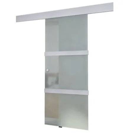  Ușă glisantă, argintiu,178 cm, sticlă și aluminiu   