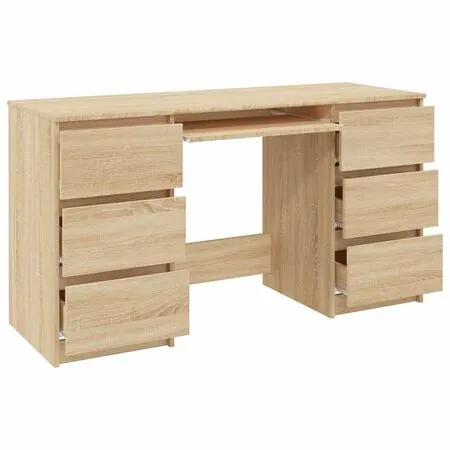  Birou de scris, stejar sonoma, 140x50x77 cm, lemn prelucrat