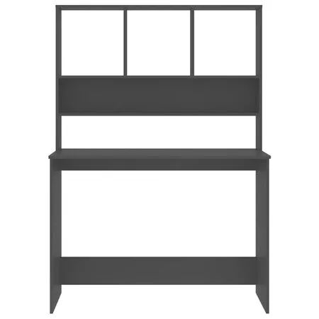  Birou cu rafturi, negru, 110x45x157 cm, PAL