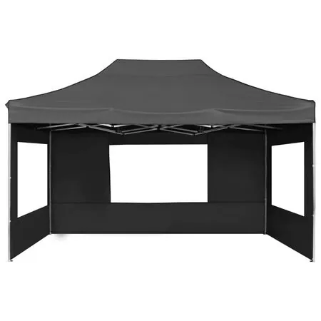  Cort de petrecere pliabil cu pereți antracit, 4,5x3 m, aluminiu