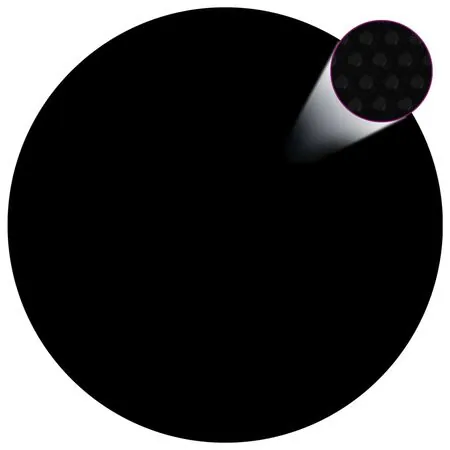  Folie solară plutitoare piscină, negru/albastru, 381 cm, PE