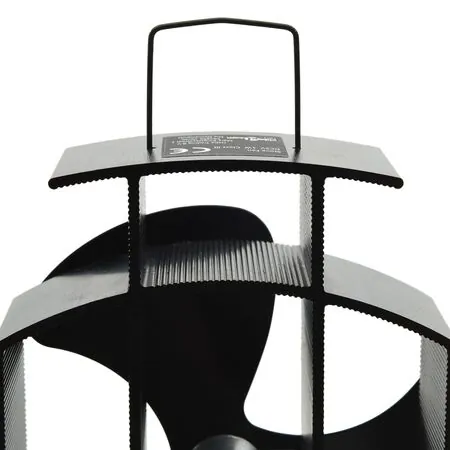  Ventilator de sobă cu alimentare termică, 3 palete, negru