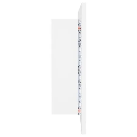  Dulap de baie cu oglindă și LED, alb, 90x12x45 cm acril