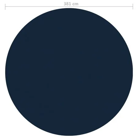  Folie solară plutitoare piscină, negru/albastru, 381 cm, PE