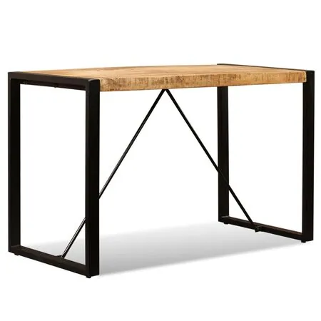  Masă de bucătărie, lemn masiv de mango nefinisat, 120 cm          