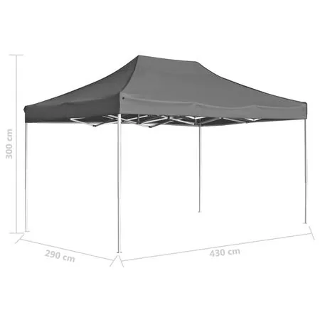  Cort de petrecere pliabil profesional antracit 4,5x3 m aluminiu