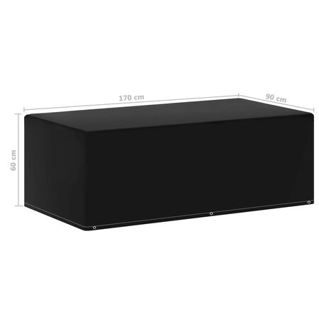  Husă mobilier grădină pentru grătar gaz 6 ocheți 170x90x60 cm