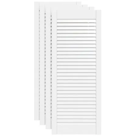  Uși dulap design lambriu 4 buc. alb 99,3x39,4 cm lemn masiv pin