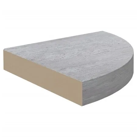  Rafturi de colț de perete 2 buc. gri beton 35x35x3,8 cm MDF