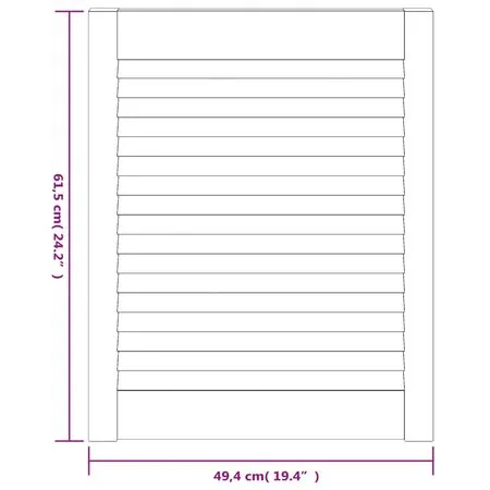  Uși de dulap design lambriu 2 buc. 61,5x49,4 cm lemn masiv pin