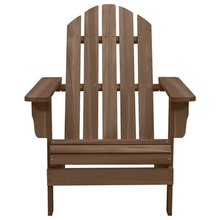  Scaun de grădină Adirondack & otoman&masă maro, lemn masiv brad