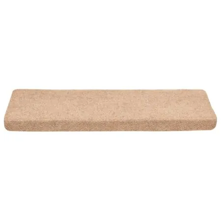 Covorașe scări, 10 buc., crem, 65x21x4 cm, cusătură punch