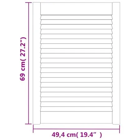  Ușă de dulap cu design lambriu, 69x49,4 cm, lemn masiv de pin