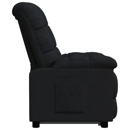  Fotoliu rabatabil, negru, material textil