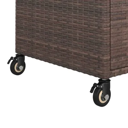  Cărucior de bar cu sertar, maro, 100x45x97 cm, poliratan