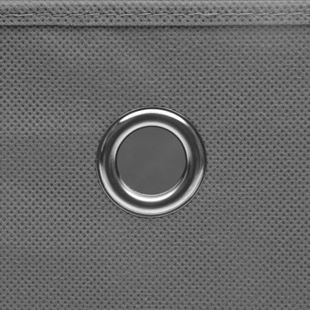  Cutii depozitare cu capac, 4 buc., gri, 28x28x28 cm