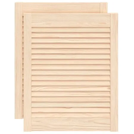  Uși de dulap design lambriu 2 buc. 61,5x49,4 cm lemn masiv pin