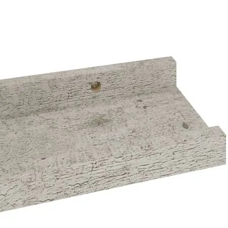  Rafturi de perete, 4 buc., gri beton, 40x9x3 cm