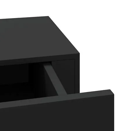  Dulap de perete cu sertar, negru, 60x23,5x10 cm, MDF