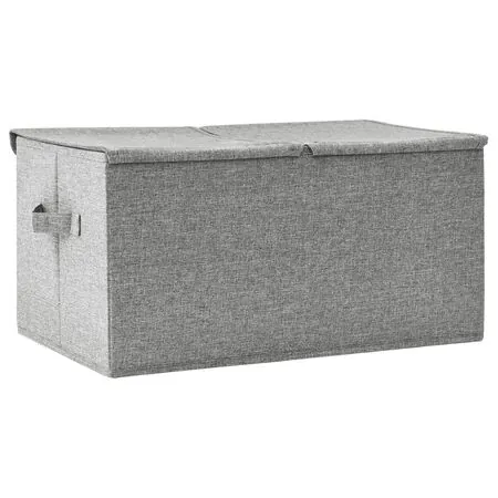  Cutie de depozitare, gri, 50x30x25 cm, material textil