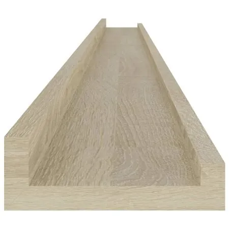  Rafturi de perete, 4 buc., stejar sonoma, 115x9x3 cm