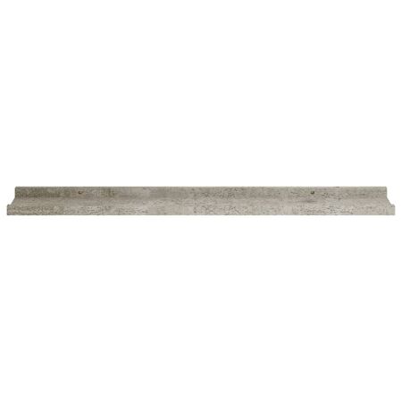  Rafturi de perete, 4 buc., gri beton, 80x9x3 cm