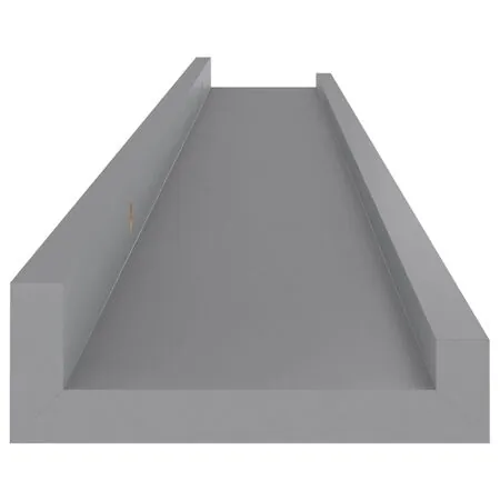  Rafturi de perete, 4 buc., gri, 80x9x3 cm