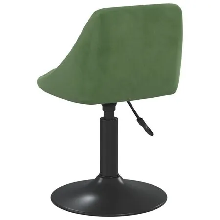  Scaune de bucătărie pivotante, 2 buc., verde închis, catifea