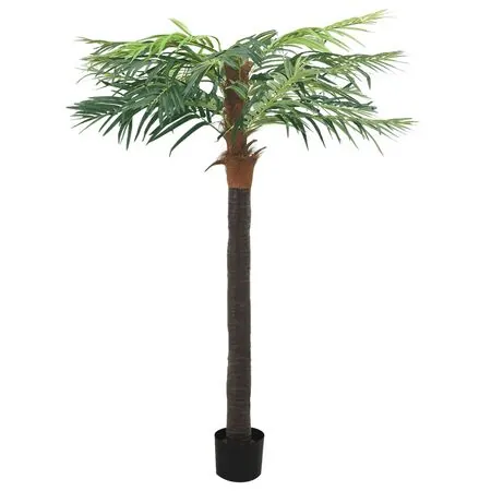  Plantă artificială palmier phoenix cu ghiveci, verde, 215 cm