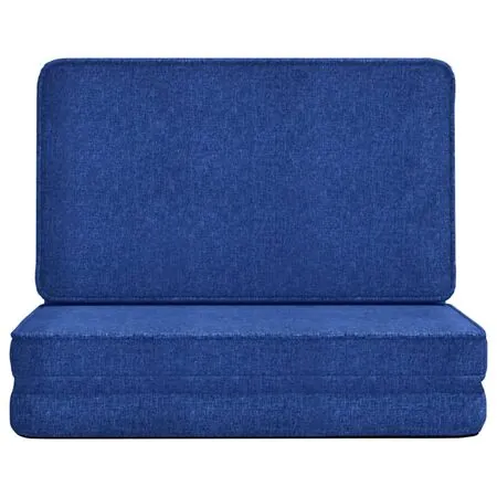  Scaun de podea pliabil, albastru, material textil