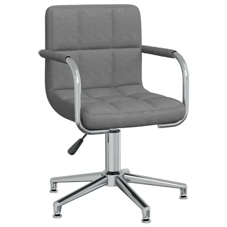  Scaun de birou pivotant, gri deschis, material textil