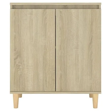  Servantă picioare din lemn masiv stejar sonoma 60x35x70 cm lemn