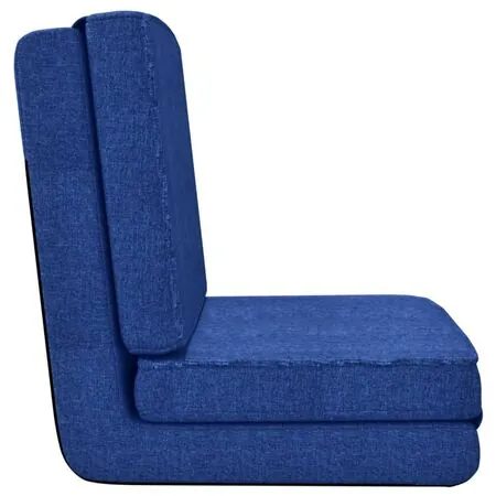  Scaun de podea pliabil, albastru, material textil