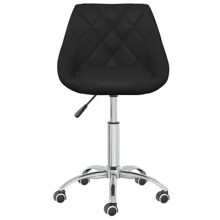  Scaune de bucătărie pivotante, 2 buc. negru, piele ecologică