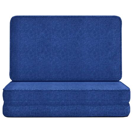  Scaun de podea pliabil, albastru, material textil