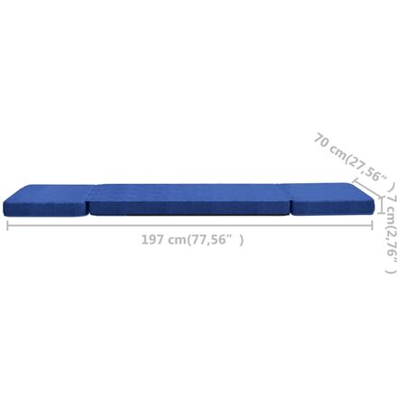  Scaun de podea pliabil, albastru, material textil