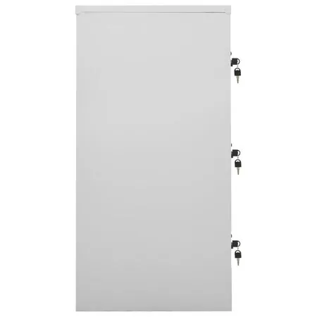  Dulap vestiar, gri deschis, 90x45x92,5 cm, oțel