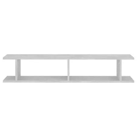  Rafturi de perete, 2 buc., gri beton, 105x18x20 cm, PAL
