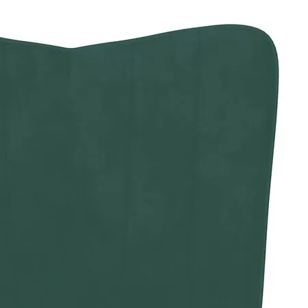  Scaun de relaxare, verde închis, catifea