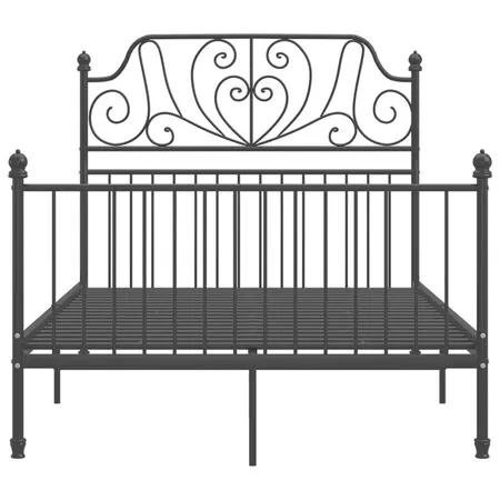  Cadru de pat, negru, 120x200 cm, metal