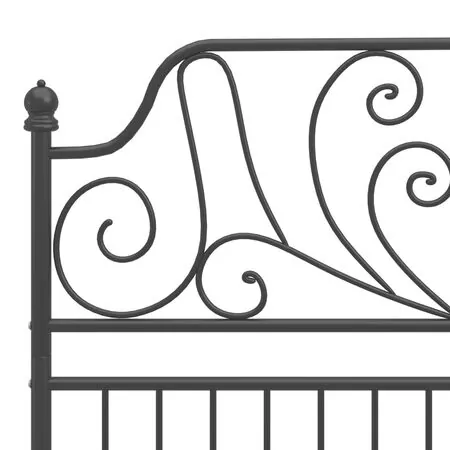  Cadru de pat, negru, 120x200 cm, metal