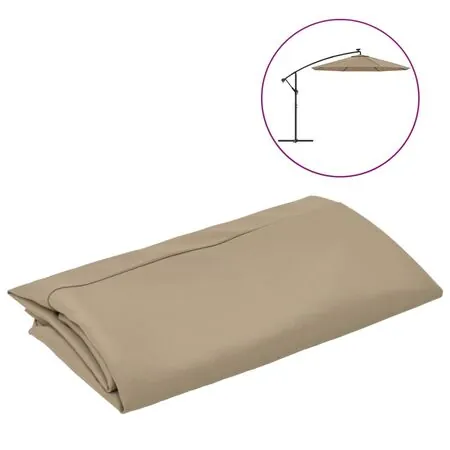 Pânză de schimb umbrelă de soare consolă, gri taupe, 350 cm