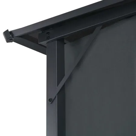  Pavilion cu perdea, negru, 4 x 3 x 2,6 m, aluminiu