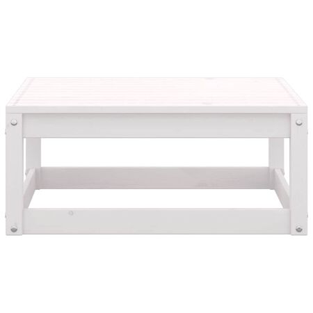  Set mobilier de grădină cu perne, 2 piese, alb, lemn masiv pin