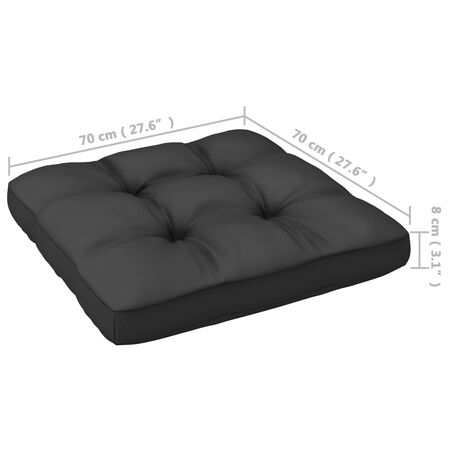  Set mobilier de grădină cu perne, 2 piese, alb, lemn masiv pin