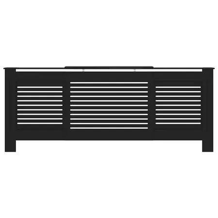  Mască pentru calorifer, negru, 205 cm, MDF