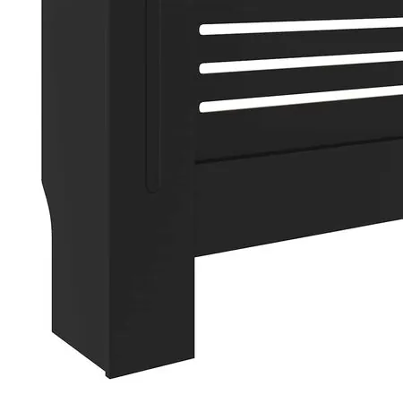  Mască pentru calorifer, negru, 205 cm, MDF