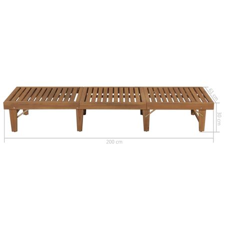  Șezlong de grădină cu pernă, lemn masiv de acacia