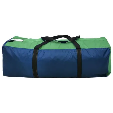  Cort camping, 6 persoane, albastru și verde